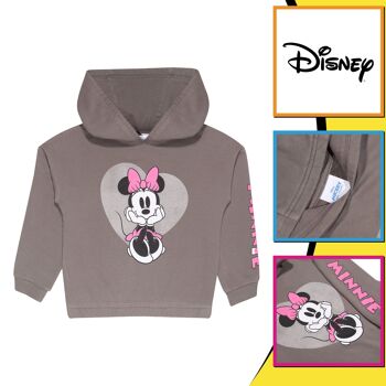 Sweat à capuche fille Disney Minnie Heartfelt - 12-13 ans - Gris 4