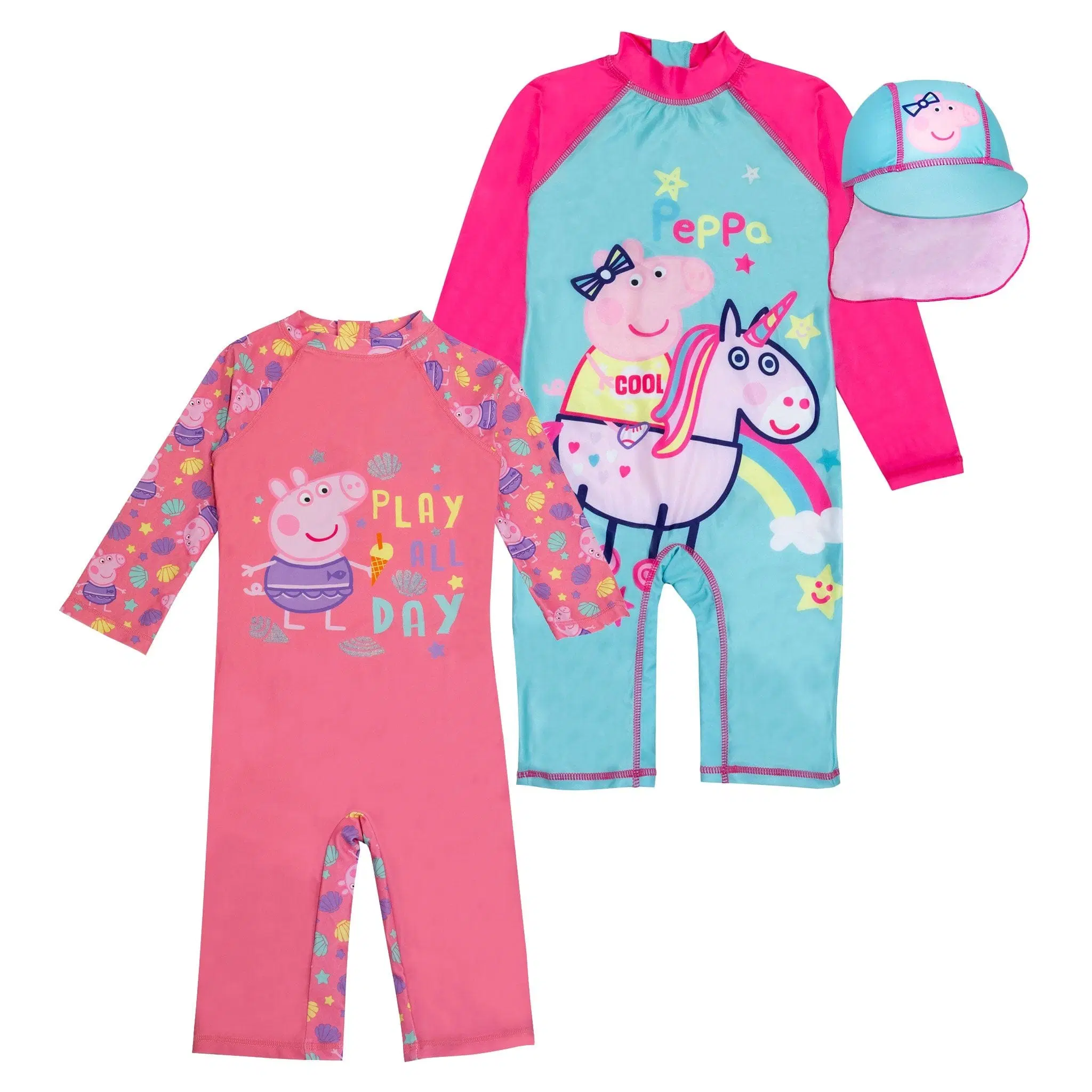 Peppa Pig Badeanzug Für Mädchen – Einteilig Mit Rock, Gr. 92-116 Cm, Aus Polyester/Elasthan