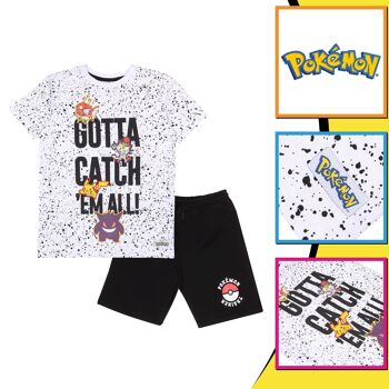 Ensemble short et t-shirt Pokemon Catch Em All pour enfants 3