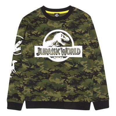 Jurassic World Dark Camo Kids Crewneck Sweatshirt