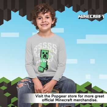 Minecraft Sssss Creeper T-shirt manches longues enfant 5