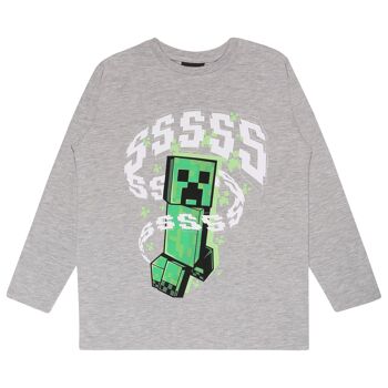 Minecraft Sssss Creeper T-shirt manches longues enfant 1