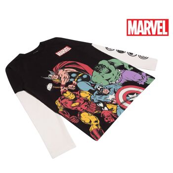 Marvel Comics Avengers T-shirt à manches longues pour enfants assemblés 4