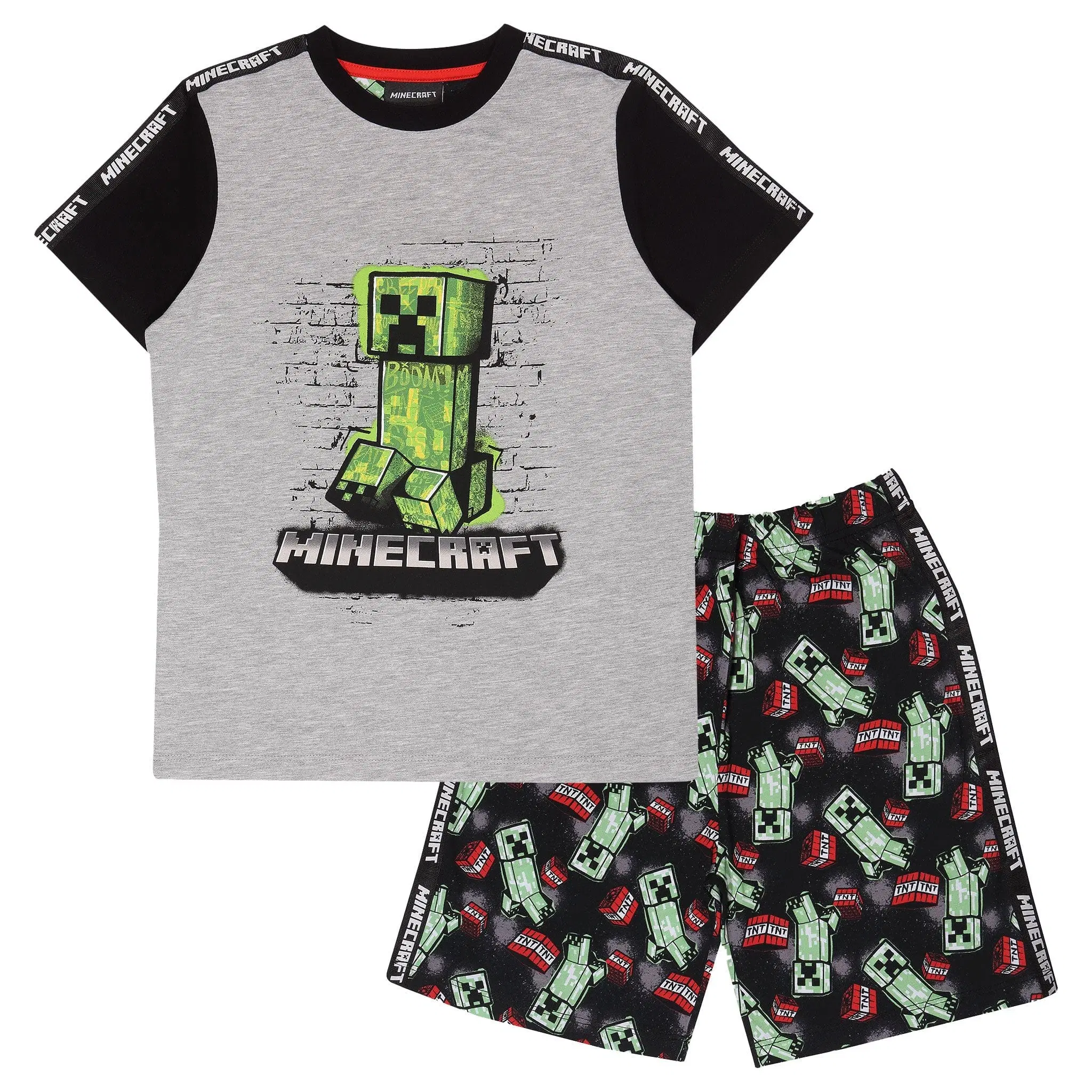 Buy wholesale Minecraft Creeper TNT Kids Short Pyjamas Set