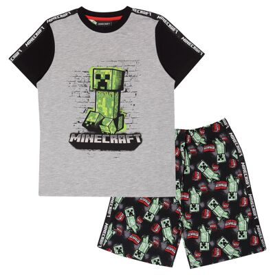 Pijama corto para niños Minecraft Creeper TNT