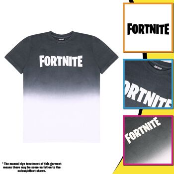 T-Shirt Enfant Fortnite Ombre Effect - 9-10 ans - Anthracite 4