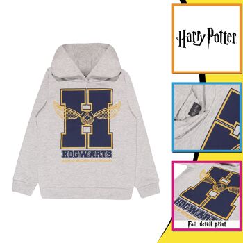 Emblème de l'école de paillettes Harry Potter Sweat à capuche épais enfant 3