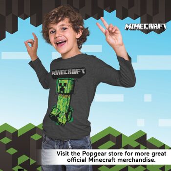 Minecraft Chasing Creeper T-shirt manches longues enfant 5