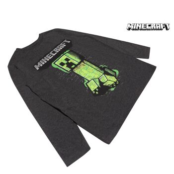 Minecraft Chasing Creeper T-shirt manches longues enfant 4