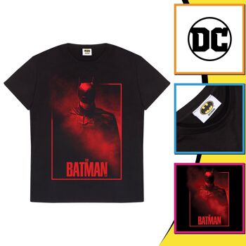 DC Comics Batman Rouge Fumée Affiche Adultes T-Shirt 3