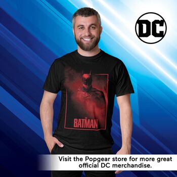 DC Comics Batman Rouge Fumée Affiche Adultes T-Shirt 5