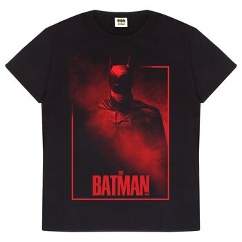 DC Comics Batman Rouge Fumée Affiche Adultes T-Shirt 1