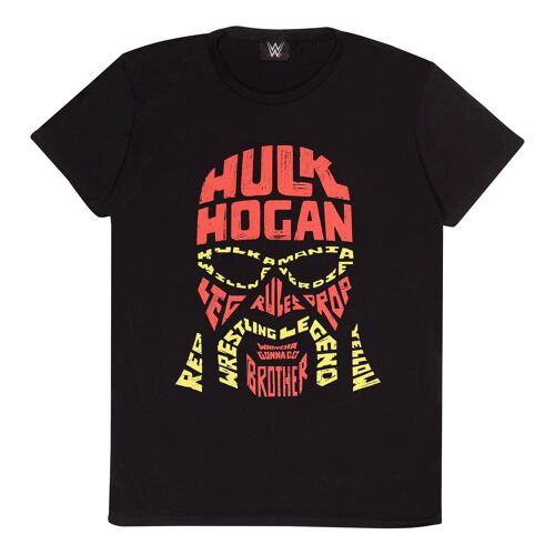 WWE Hulk Hogan Text Face Adults T-Shirt