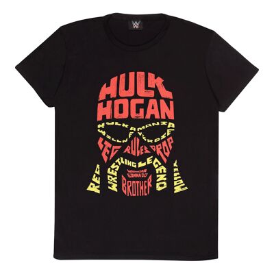 WWE Hulk Hogan Text Face Adults T-Shirt