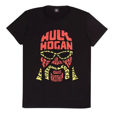 T-shirt WWE Hulk Hogan Text Face pour adultes