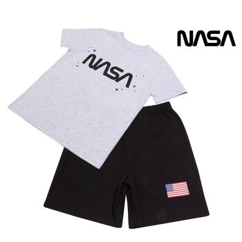 Ensemble de pyjama court pour enfants avec logo du drapeau américain de la NASA 4