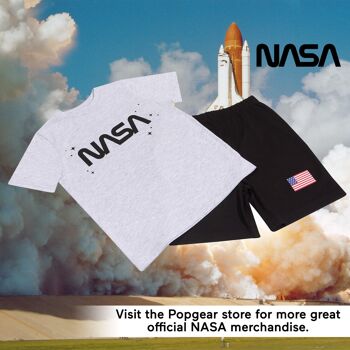 Ensemble de pyjama court pour enfants avec logo du drapeau américain de la NASA 5