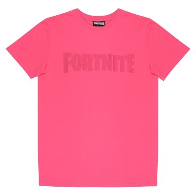Camiseta para niños Fortnite Text Logo - 7-8 años - Rosa