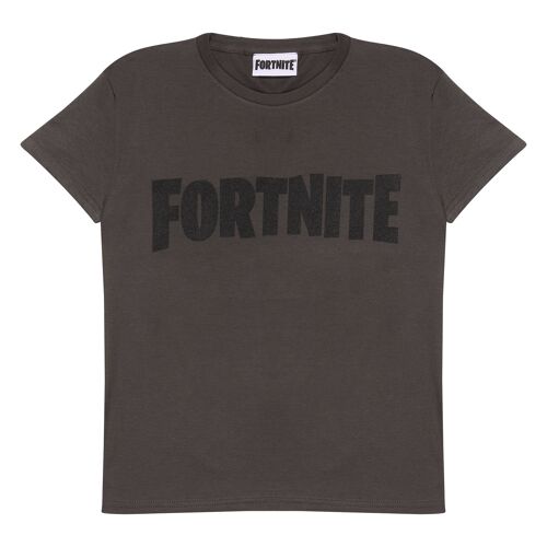 Fortnite Text Logo Kids T-Shirt - 9-10 Years - Charcoal