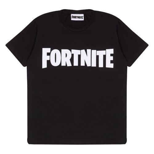 Fortnite Text Logo Kids T-Shirt - 9-10 Years - Black