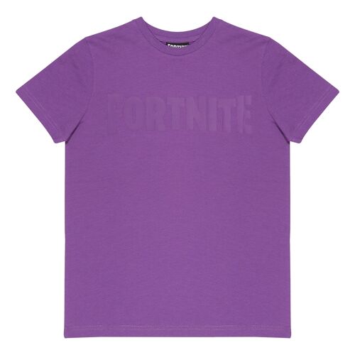 Fortnite Text Logo Kids T-Shirt - 8-9 Years - Purple