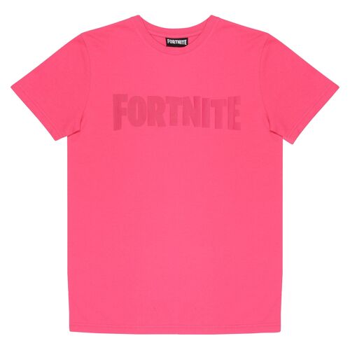 Fortnite Text Logo Kids T-Shirt - 8-9 Years - Pink