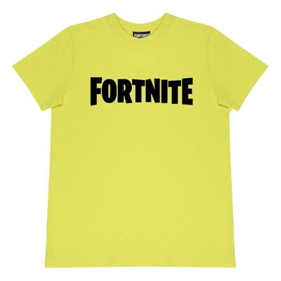 Fortnite Text Logo Kinder T-Shirt – 9–10 Jahre – Gelb