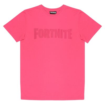 Camiseta para niños Fortnite Text Logo - 10-11 años - Rosa