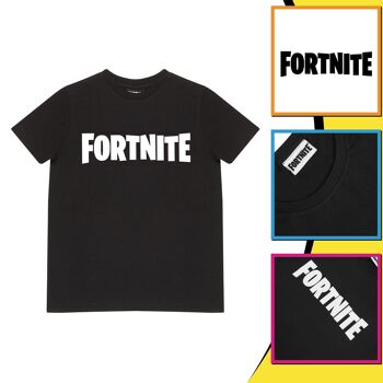 T-shirt enfant Fortnite Text Logo - 13-14 ans - Rose 4