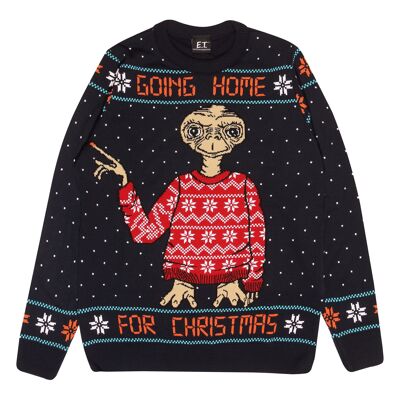 E.T. Going Home For Christmas Pull en tricot pour adultes