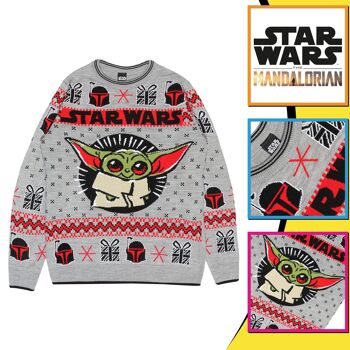 Star Wars The Mandalorian The Child Pull de Noël pour adultes 3