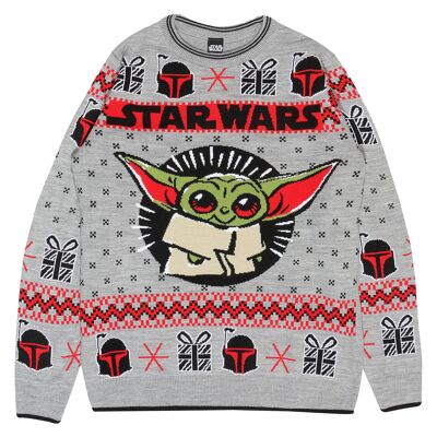 Star Wars The Mandalorian The Child Christmas Adults Knitted Jumper