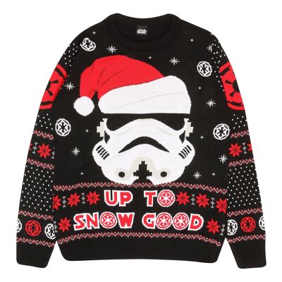 Star Wars Christmas Stormtrooper Up To Snow Good Adults Maglione lavorato a maglia