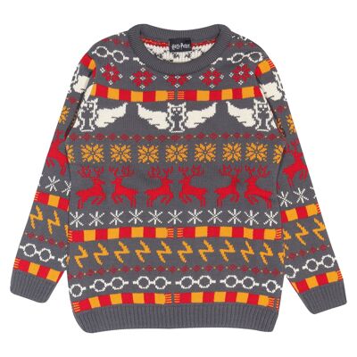 Harry Potter Icons Fair Isle Christmas Kids Knitted Jumper