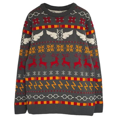 Harry Potter Icons Fair Isle Christmas Adults Knitted Jumper