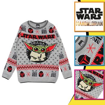 Pull de Noël Enfant Star Wars The Mandalorian The Child - 9-10 ans 3