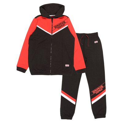 Conjunto de sudadera con capucha y pantalón de jogging para niños Stranger Things Text Logo