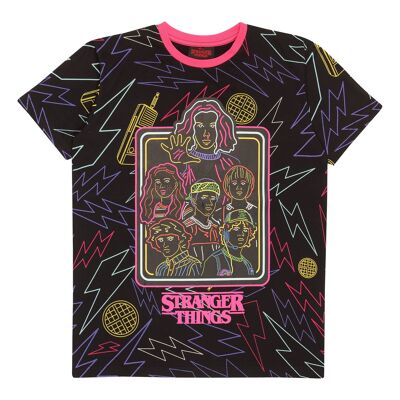 Stranger Things Neon Characters Stampa T-shirt per bambini