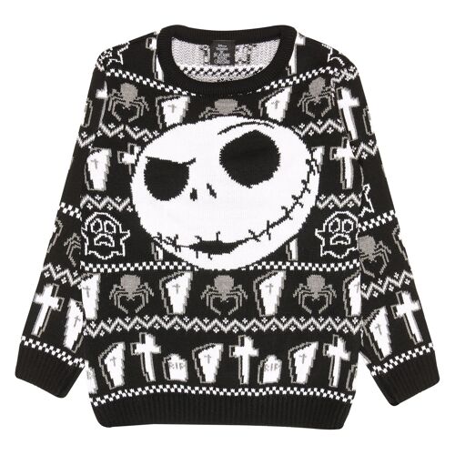 Disney The Nightmare Before Christmas Jack Face Kids Knitted Jumper