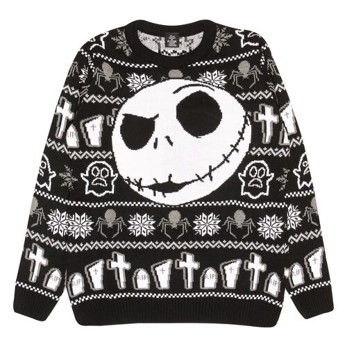 Disney The Nightmare Before Christmas Jack Face Adults Knitted Jumper