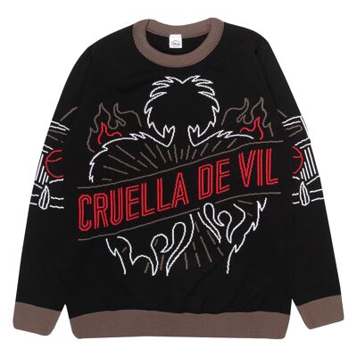 Disney Cruella De Vil Pull en tricot pour adultes