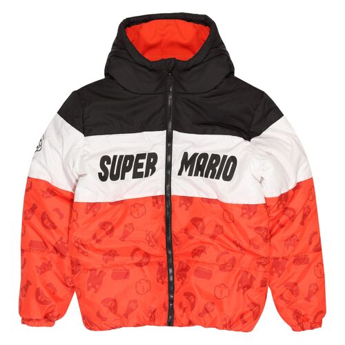 Super Mario Text Logo Kids Puffer Jacket