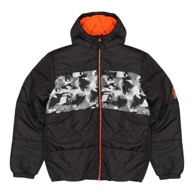 Nerf Camo Chest Panel Kids Puffer Jacket