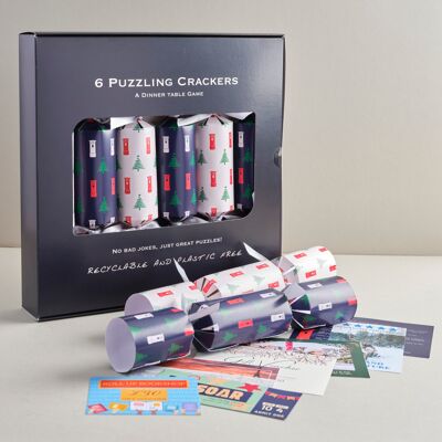 6 Christmas Crackers - Escape Room Crackers, Puzzle Game