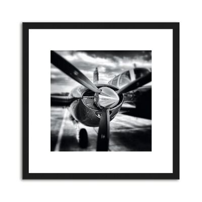 Design-Poster gerahmt: Propeller 30x30cm, Bild, Wandbild, Wanddekoration