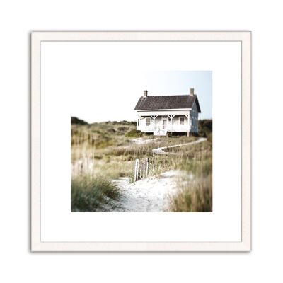 Design-Poster gerahmt: Haus am Meer 30x30cm, Bild, Wandbild, Wanddekoration