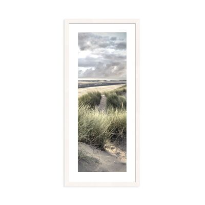 Framed design poster: dune path 71x31cm, picture, mural, wall decoration