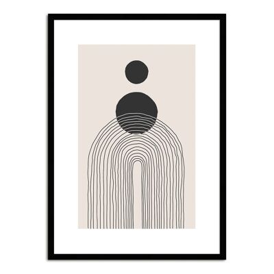 Framed design poster: Scandic Shapes 71x51cm, picture, mural, wall decoration