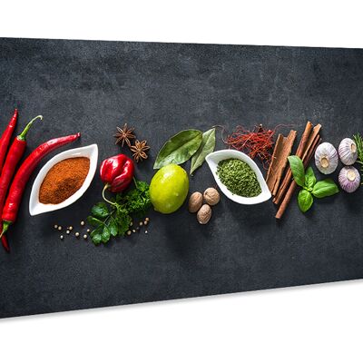 High-quality canvas picture, wall decoration: Food-Love 80x30cm, picture, mural, wall decoration