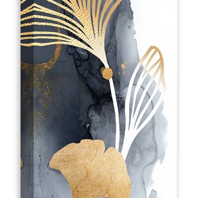 hochwertiges Leinwandbild, Wanddekoration: Ginkgo I 80x30cm, Bild, Wandbild, Wanddekoration